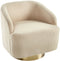 LAVIK - Fauteuil - Beige - Bouclé
