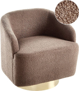 LAVIK - Fauteuil - Bruin - Bouclé
