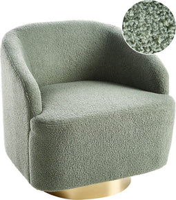 LAVIK - Fauteuil - Lichtgroen - Bouclé