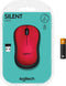 Logitech M220 Silent - Draadloze Muis - Ruisonderdrukking 90% - Rood