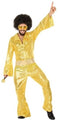 Gouden disco verkleed pak/kostuum voor heren - Seventies verkleedkleding pak - jumpsuit met pailletten XXL