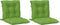 vidaXL - Stoelkussens - 2 - st - lage - rug - 100x50x7 - cm - stof - gemêleerd - groen