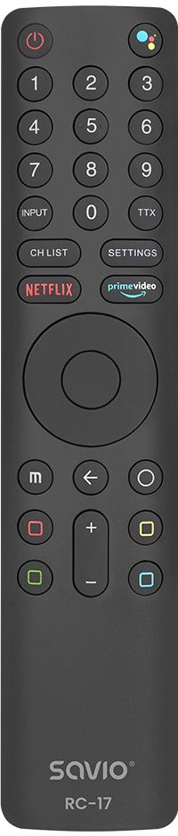 Savio RC‑17 - Afstandsbediening - Geschikt voor Xiaomi Smart TV - Zwart