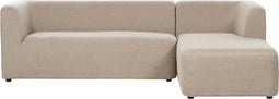 LAXA - Hoekbank 4-zits - Beige - Linkszijdig - Polyester