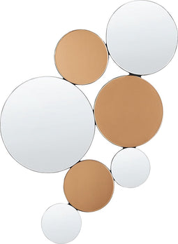 LAXOU - Wandspiegel - Zilver/Koper - Glas/MDF