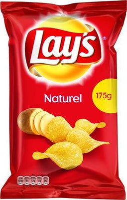 Lay's Chips Naturel - 9 x 175 gram.