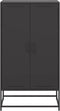 vidaXL - Hoge - kast - 68,5x38,5x123,5 - cm - staal - zwart