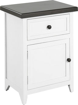 LAYOLA - Nachtkastje - Wit/Bruin - MDF