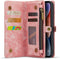 Caseme - Geschikt voor iPhone 15 Pro - Vintage 2 in 1 portemonnee hoes - Lichtroze