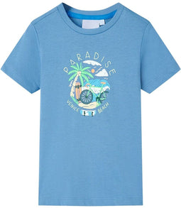 vidaXL - Kindershirt - 116 - middenblauw