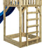 Houten Speeltoren Lisa (SwingKing) | Speeltoren met Glijbaan en Zandbak voor Buiten in de Tuin | FSC Hout - Glijbaan Turquoise blauw