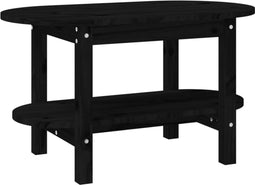 vidaXL - Salontafel - 80x45x45 - cm - massief - grenenhout - zwart