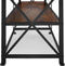 tectake® Indianapolis - TV-meubel - 3 open planken - Donkerbruin