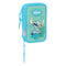 Dubbele etui Lilo & Stitch Aloha Turkoois 12.5 x 19.5 x 4 cm 28 Onderdelen