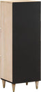 vidaXL - Hoge - kast - 40x33x110 - cm - massief - mangohout