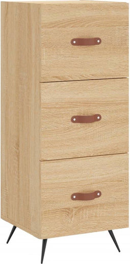 vidaXL - Dressoir - 34,5x34x90 - cm - bewerkt - hout - sonoma - eiken