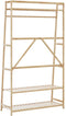 vidaXL - Kledingrek - met - schappen - 110x40x180 - cm - bamboe