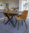 House Nordic Middelfart Eetkamerstoel Velvet Geel - Set van 2