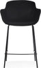 Alterego Mini Larissa - Zwarte Velvet Barkruk - 59x54x97,5cm