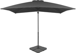vidaXL - Parasol - met - draagbare - voet - antracietkleurig