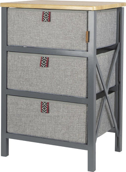 Bo-Camp Hamlets - Campingkast - 3 Laden - Grijs