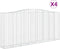 vidaXL - Schanskorven - 4 - st - gewelfd - 400x50x180/200 - cm - ijzer