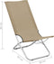 vidaXL - Strandstoelen - 2 - st - inklapbaar - stof - taupe