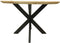 Tafel Bern rond swiss edge - 120x76 - Naturel/zwart - Mangohout/metaal