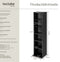Tectake® CD Rek Juliana - CD/DVD Rek - Opslag voor 102 CD's - 90 x 21 x 20 cm - Zwart