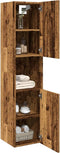 vidaXL - Badkamerwandkast - 30x30x130 - cm - bewerkt - hout - oud - houtkleurig