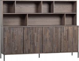 WOOOD New Gravure Wandkast - Essen - Espresso - 150x200x44