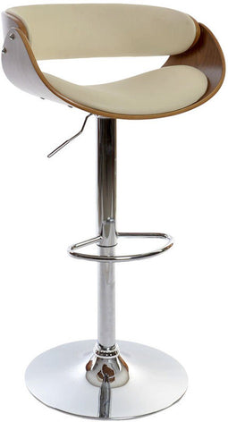 DKD Home Decor - Kruk - Modern ontwerp - Bruin Crème Walnoot 54 x 53 x 101,5 cm