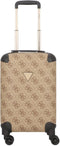 Guess Berta 18 - Dames Reiskoffer - 4 Wielen - Latte Logo Brown