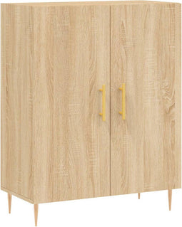 vidaXL - Dressoir - 69,5x34x90 - cm - bewerkt - hout - sonoma - eikenkleurig