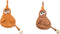 Timboo Fopspeendoekje - Bamboe Tutdoekje - Eend - Knuffeldoekje set van 2 - Hazel Brown/Inca Rust