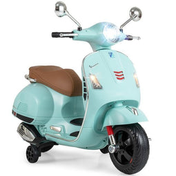 Coast Elektrische Kindermotor Groen – Vespa-Stijl Scooter met LED-Verlichting en Claxon – 75 x 46 x