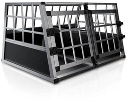 Alu Dog Transport Box M - Hondentransportbox - 2 Deuren - Zwart