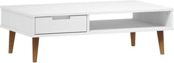vidaXL - Salontafel - MOLDE - 100x55x31 - cm - massief - grenenhout - wit