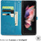 iMoshion Hoesje Geschikt voor Samsung Galaxy Z Fold 5 Hoesje Met Pasjeshouder - iMoshion Mandala Bookcase - Turquoise
