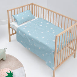 Happy Friday Sheet set 2 pieces Little star blue 100x130 cm (Cot) Blue