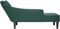 vidaXL - Chaise - longue - met - rechterarmleuning - fluweel - donkergroen