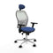 Piqueras y Crespo 3D086N1 - Bureaustoel - Verstelbare hoogte met hoofdsteun - Marineblauw