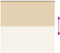 vidaXL - Rolgordijn - verduisterend - 165x130 - cm - stofbreedte - 161,6 - cm - beige