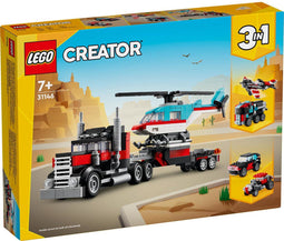 LEGO Creator 3in1 Truck met helikopter 31146 - 270 onderdelen - Bouwset