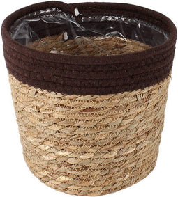 Goed & Groen - Mand Saga stro (bruin) - ↨ 19cm - Potmaat 21.5 - Exclusieve Kwaliteit Bloempotten - Bloem Pot - Bloempotten - Sfeer - Interieur