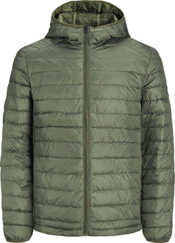 JACK&JONES JJEACE - Puffer jacket - Gewatteerd met opstaande hood - Olijfgroen (2022)