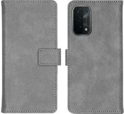 iMoshion Hoesje Geschikt voor Oppo A74 (5G) / A54 (5G) Hoesje Met Pasjeshouder - iMoshion Luxe Bookcase - Grijs