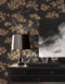 DUTCH WALLCOVERINGS Behang Pine Tree zwart en goudkleurig