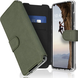 Accezz Hoesje Geschikt voor Samsung Galaxy S20 Hoesje Met Pasjeshouder - Accezz Xtreme Wallet Bookcase - Lichtgroen