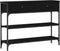 vidaXL - Consoletafel - Zwart - Eiken - 100x25x75 - cm - Geengineerd - Hout - & - Staal